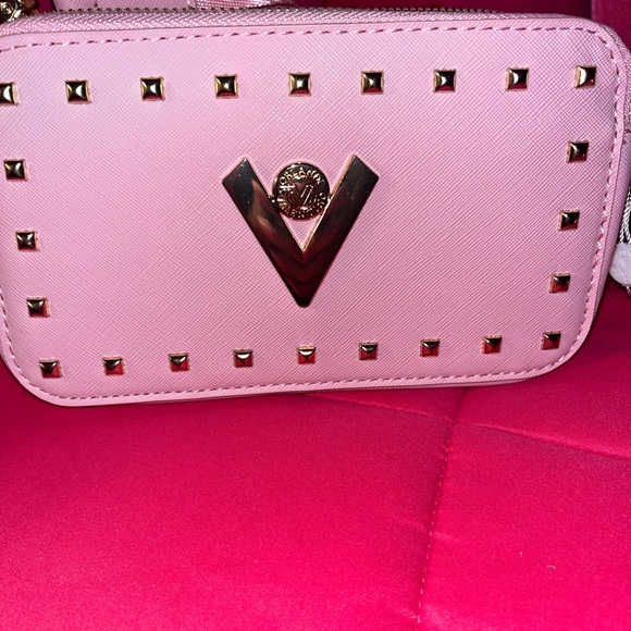 Valentino Orlandi Handbags - Valentino Orlandi Pink Crossbody Bag with Gold Studs